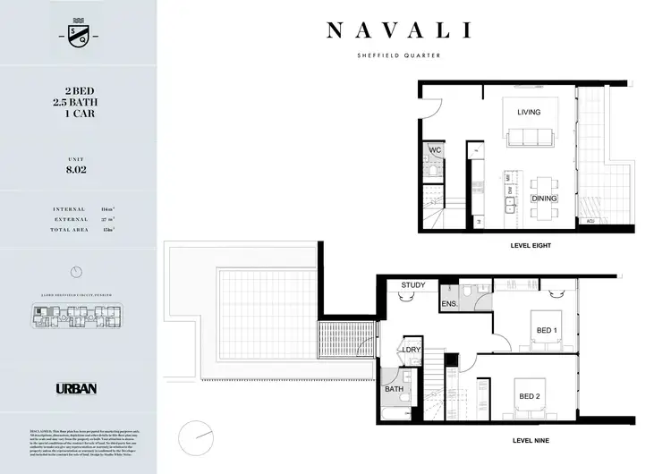 Floorplan of Homely apartment listing, 802/2C Lord Sheffield Circuit, Penrith NSW 2750