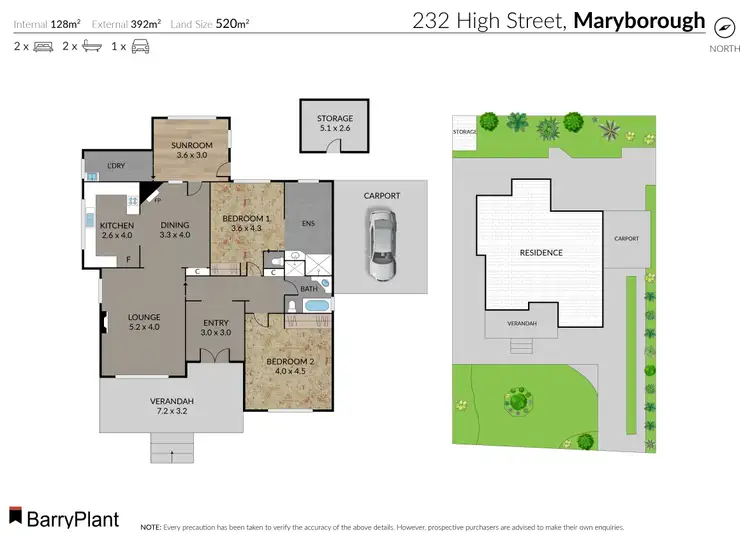 Floorplan of Homely rural property listing, 232 High Street, Maryborough VIC 3465