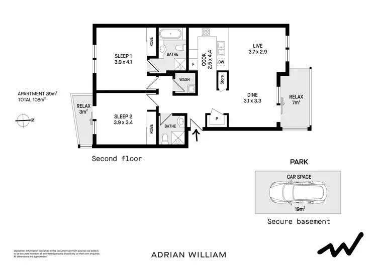 Floorplan of Homely apartment listing, 120/85 Reynolds Street, Balmain NSW 2041