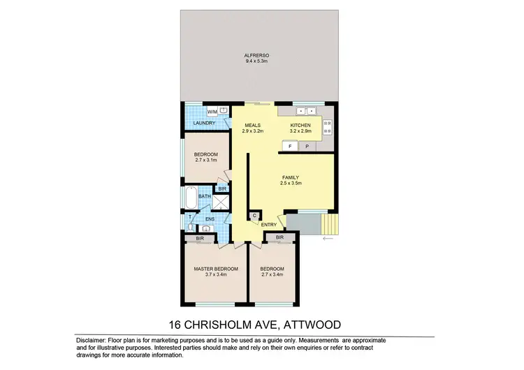 Floorplan of Homely house listing, 16 Chisholm Avenue, Attwood VIC 3049