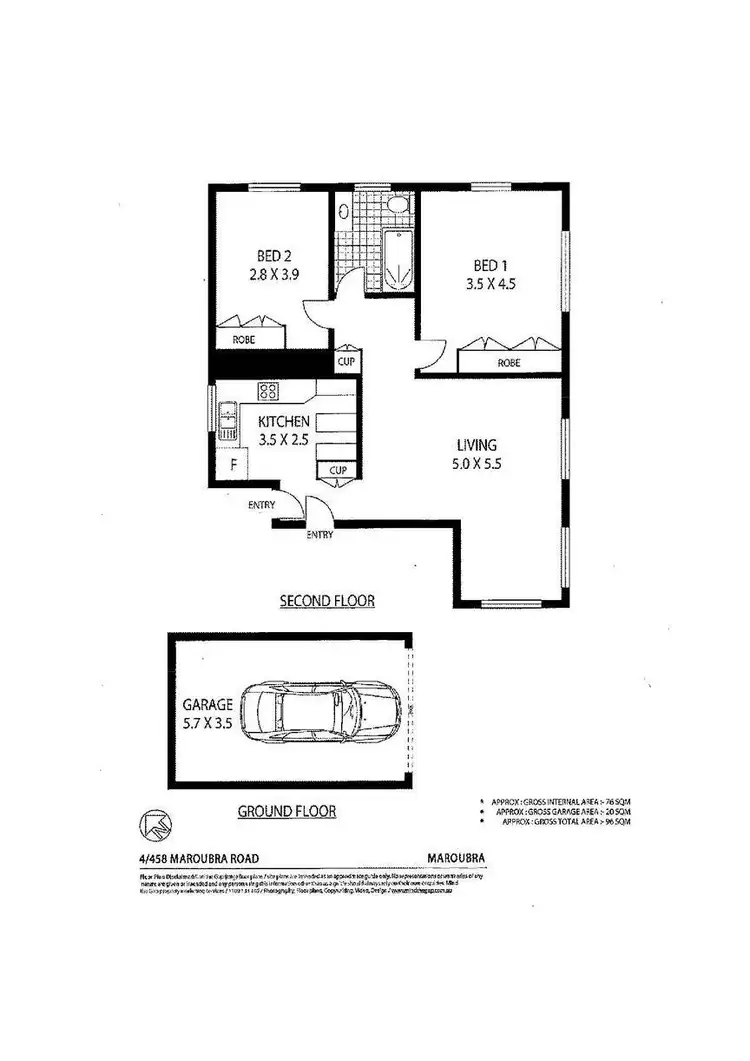 Floorplan of Homely apartment listing, 4/458 Maroubra Road, Maroubra NSW 2035