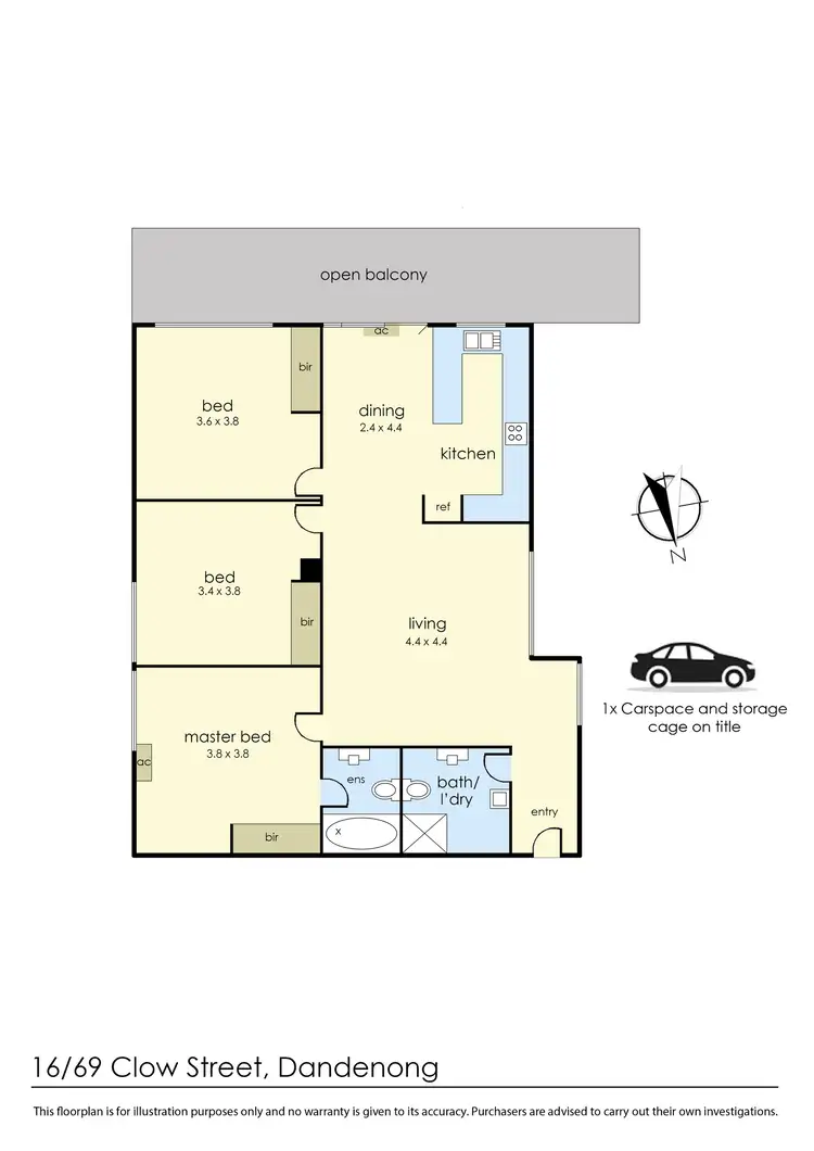 Floorplan of Homely unit listing, 16/69 Clow Street, Dandenong VIC 3175