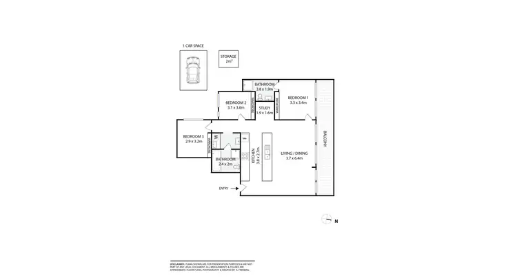 Floorplan of Homely unit listing, Level 6/20/45 Chandos Street, St Leonards NSW 2065