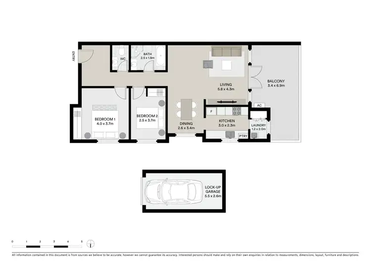 Floorplan of Homely apartment listing, 6/46 Morton Street, Wollstonecraft NSW 2065
