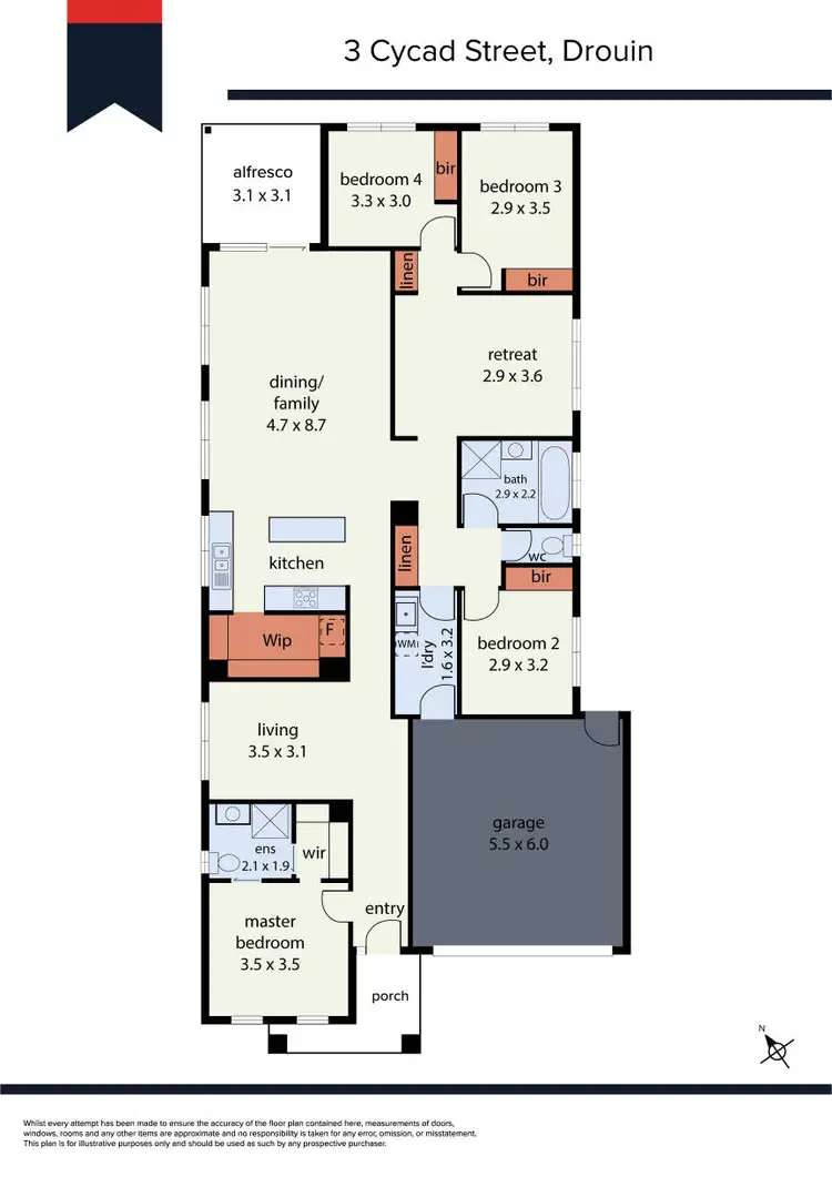 Floorplan of Homely house listing, 3 Cycad Street, Drouin VIC 3818