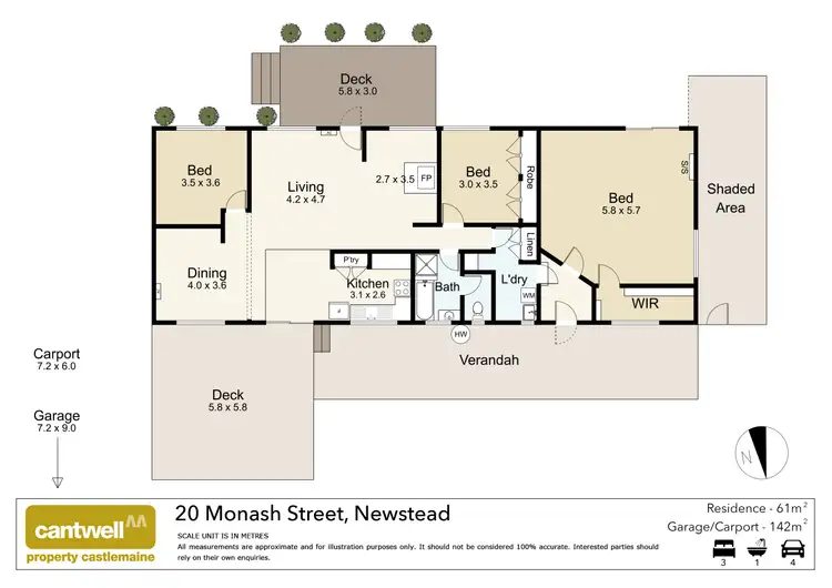 Floorplan of Homely house listing, 20 Monash Street, Newstead VIC 3462