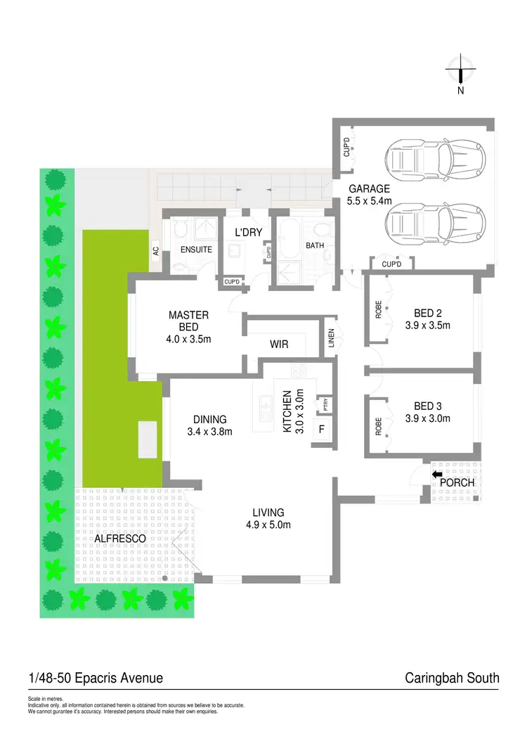 Floorplan of Homely villa listing, 1/48-50 Epacris Avenue, Caringbah South NSW 2229