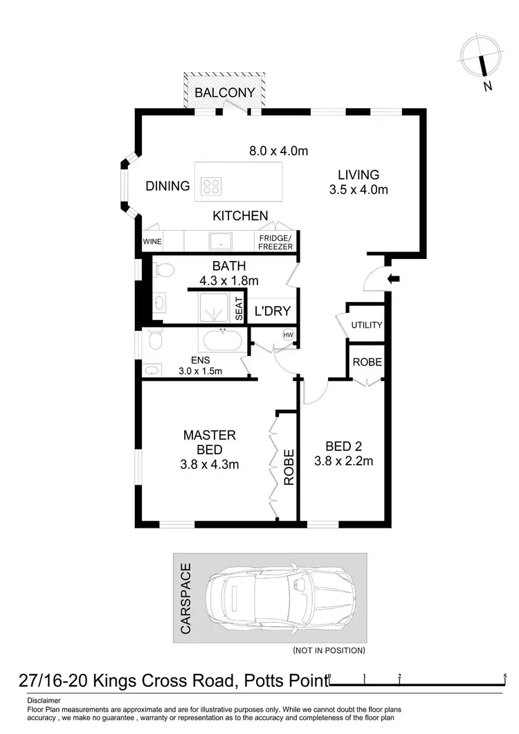 Floorplan of Homely apartment listing, 27/16-20 Kings Cross Road, Potts Point NSW 2011