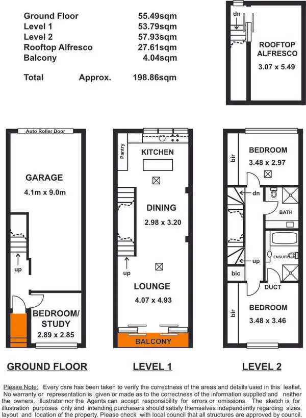 Floorplan of Homely townhouse listing, 121 Ifould Street, Adelaide SA 5000