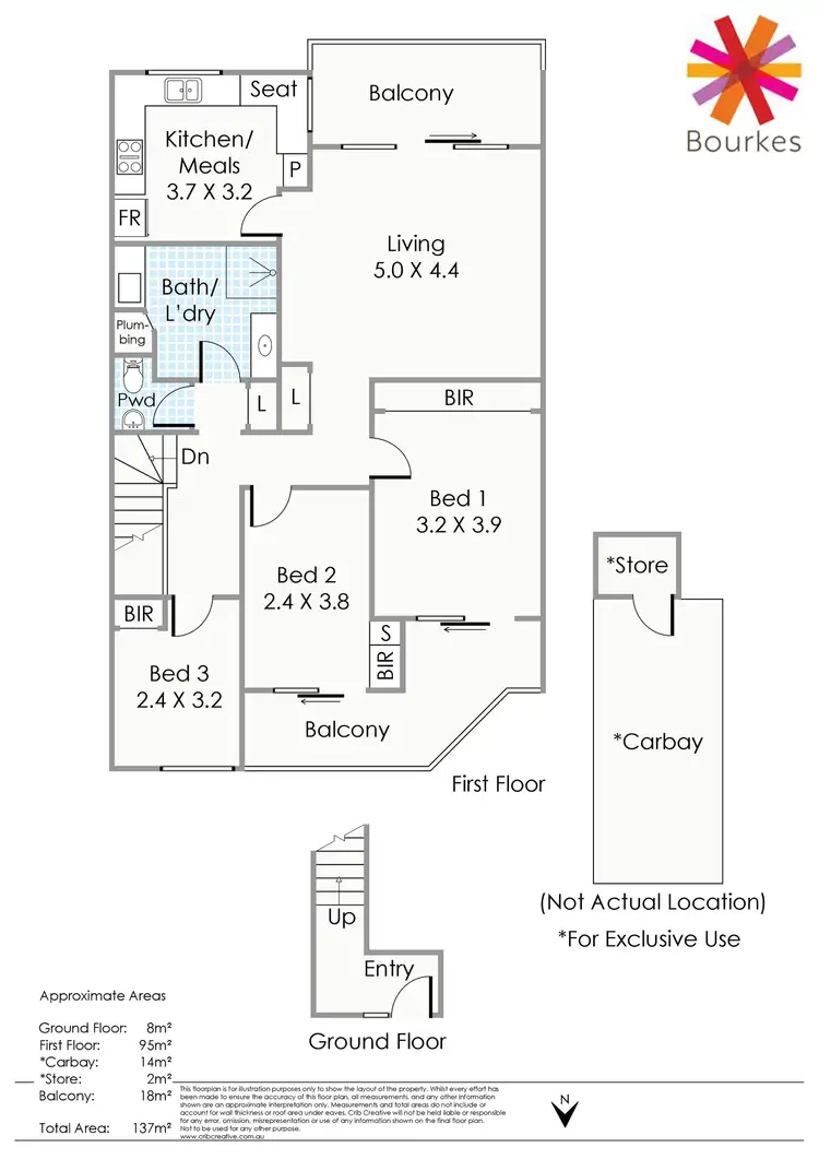 Floorplan of Homely apartment listing, 3/12 Eric Street, Como WA 6152