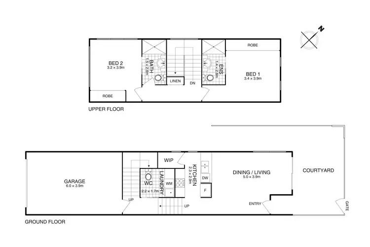 Floorplan of Homely townhouse listing, 8/2 Travers Street, Gordon ACT 2906