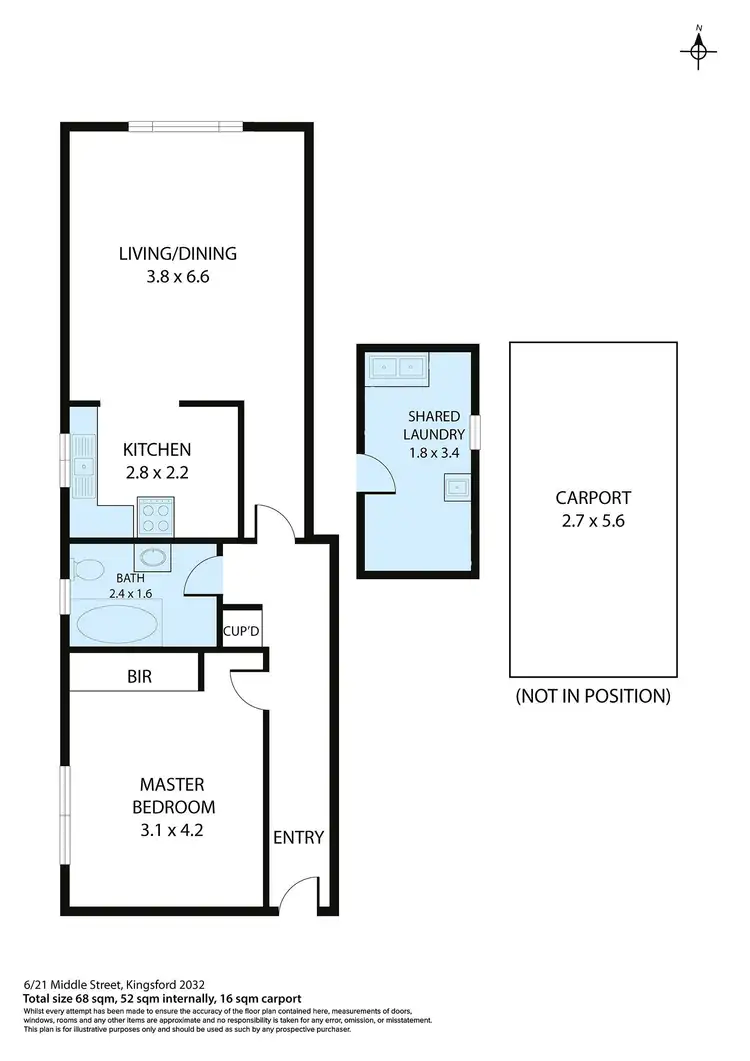 Floorplan of Homely unit listing, 6/21 Middle Street, Kingsford NSW 2032