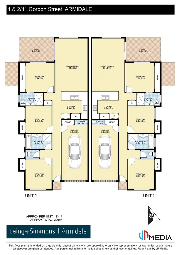 Floorplan of Homely unit listing, 1 & 2/11 Gordon Street, Armidale NSW 2350