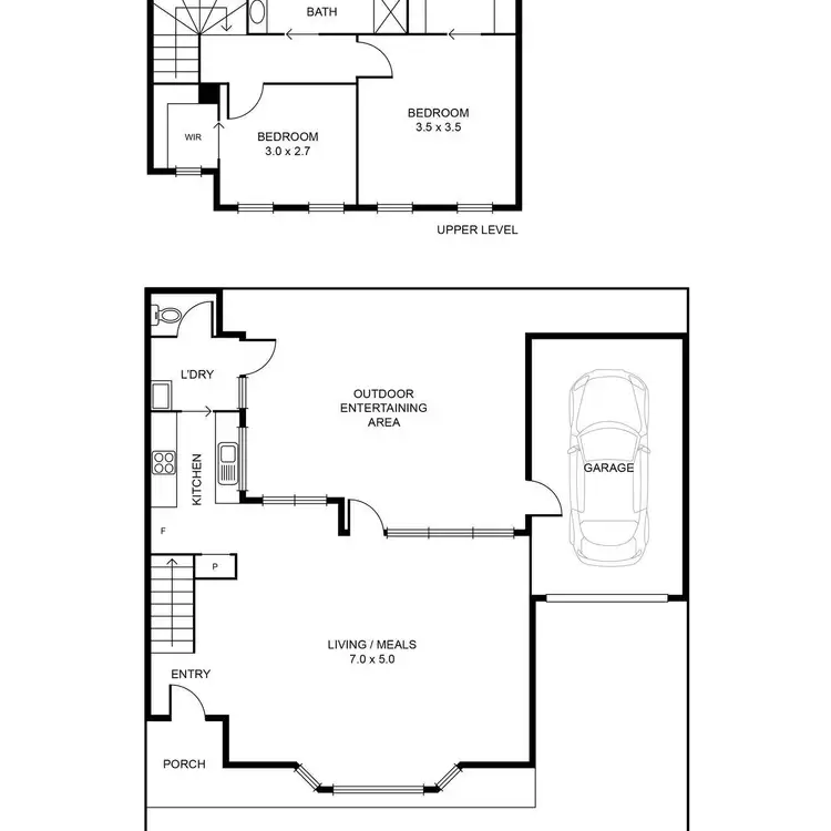 Floorplan of Homely townhouse listing, 305 Williamstown Road, Yarraville VIC 3013