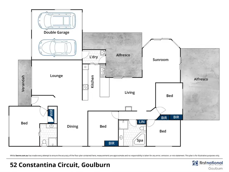 Floorplan of Homely house listing, 52 Constantina Circuit, Goulburn NSW 2580