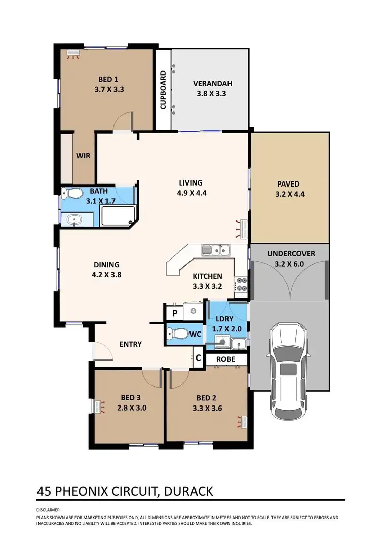Floorplan of Homely house listing, 45 Phoenix Circuit, Durack NT 830