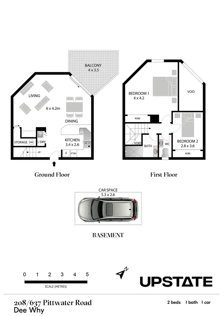 Floorplan of Homely apartment listing, 208/637 Pittwater Road, Dee Why NSW 2099