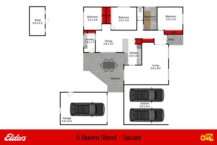 Floorplan of Homely house listing, 5 Queen Street, Yarram VIC 3971