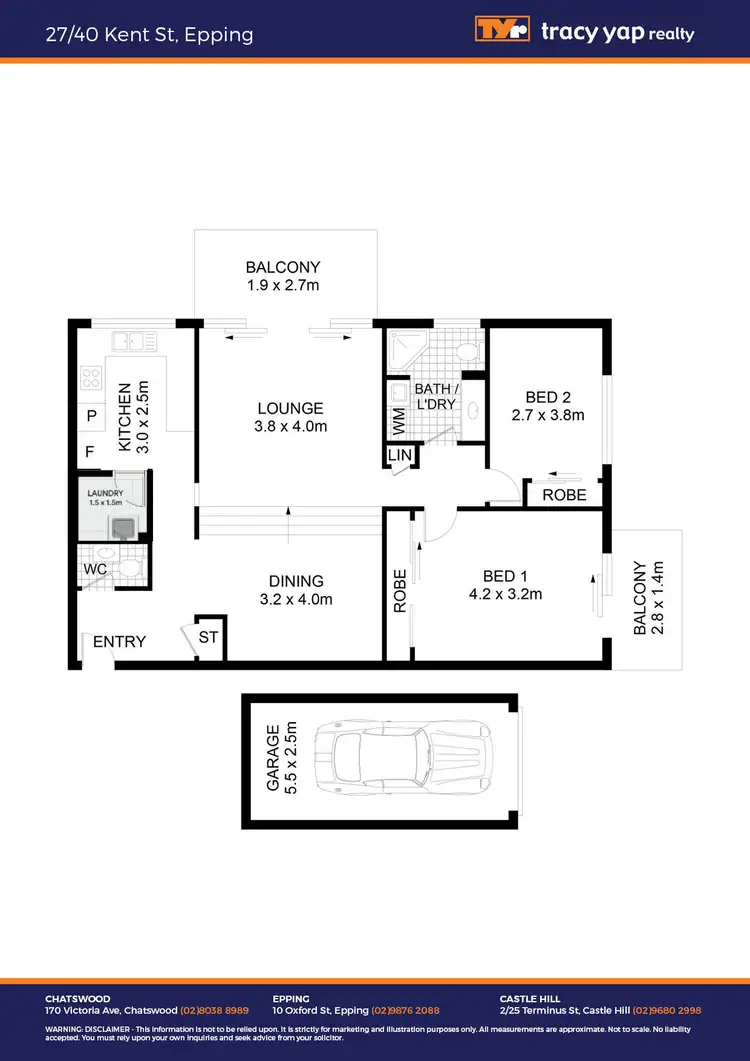 Floorplan of Homely apartment listing, 27/40 Kent Street, Epping NSW 2121
