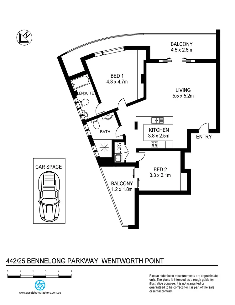 Floorplan of Homely apartment listing, 442/25 Bennelong Parkway, Wentworth Point NSW 2127