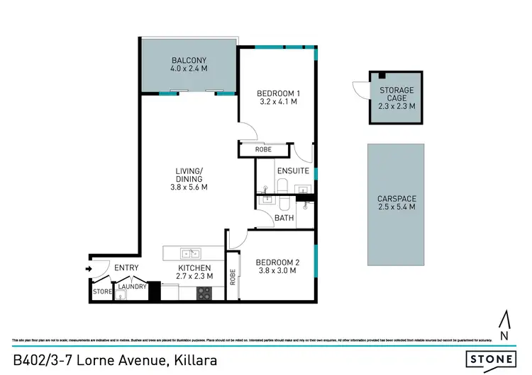 Floorplan of Homely apartment listing, B402/3-7 Lorne Avenue, Killara NSW 2071