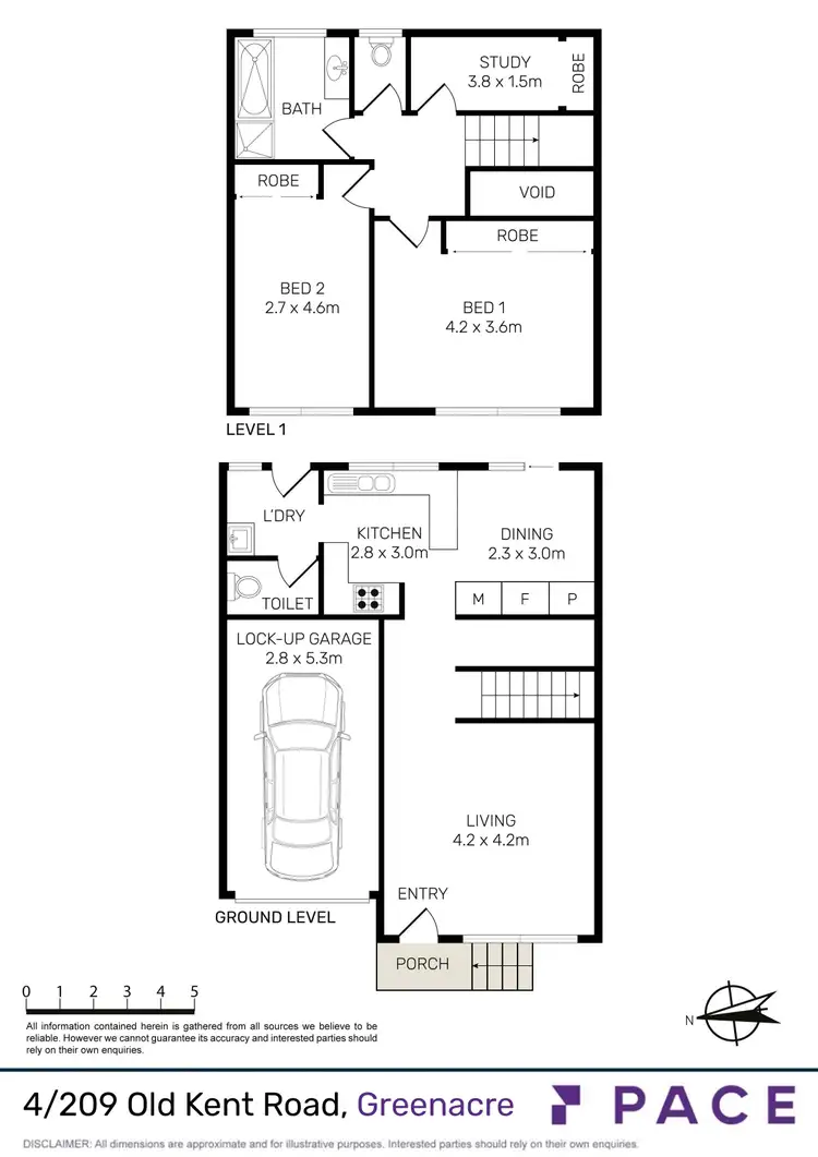 Floorplan of Homely townhouse listing, 4/209 Old Kent Road, Greenacre NSW 2190