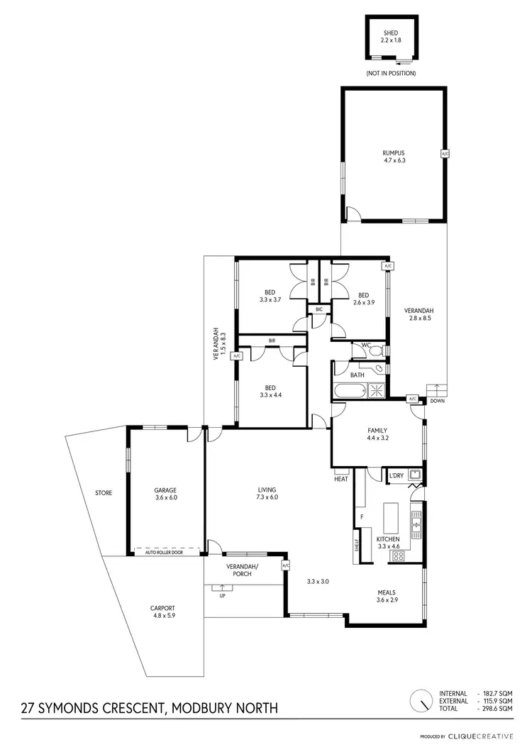 Floorplan of Homely house listing, 27 Symonds Crescent, Modbury North SA 5092