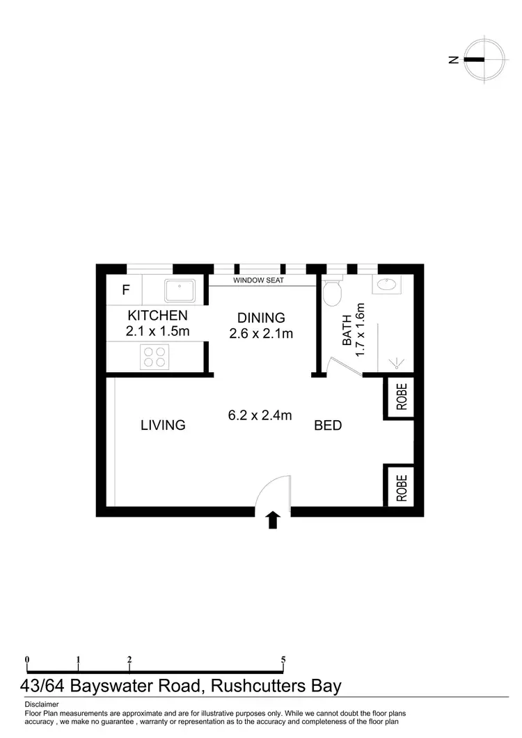 Floorplan of Homely studio listing, 43/64 Bayswater Road, Rushcutters Bay NSW 2011