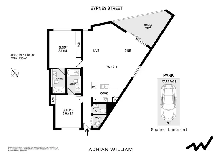 Floorplan of Homely apartment listing, A201/359 Illawarra Road, Marrickville NSW 2204