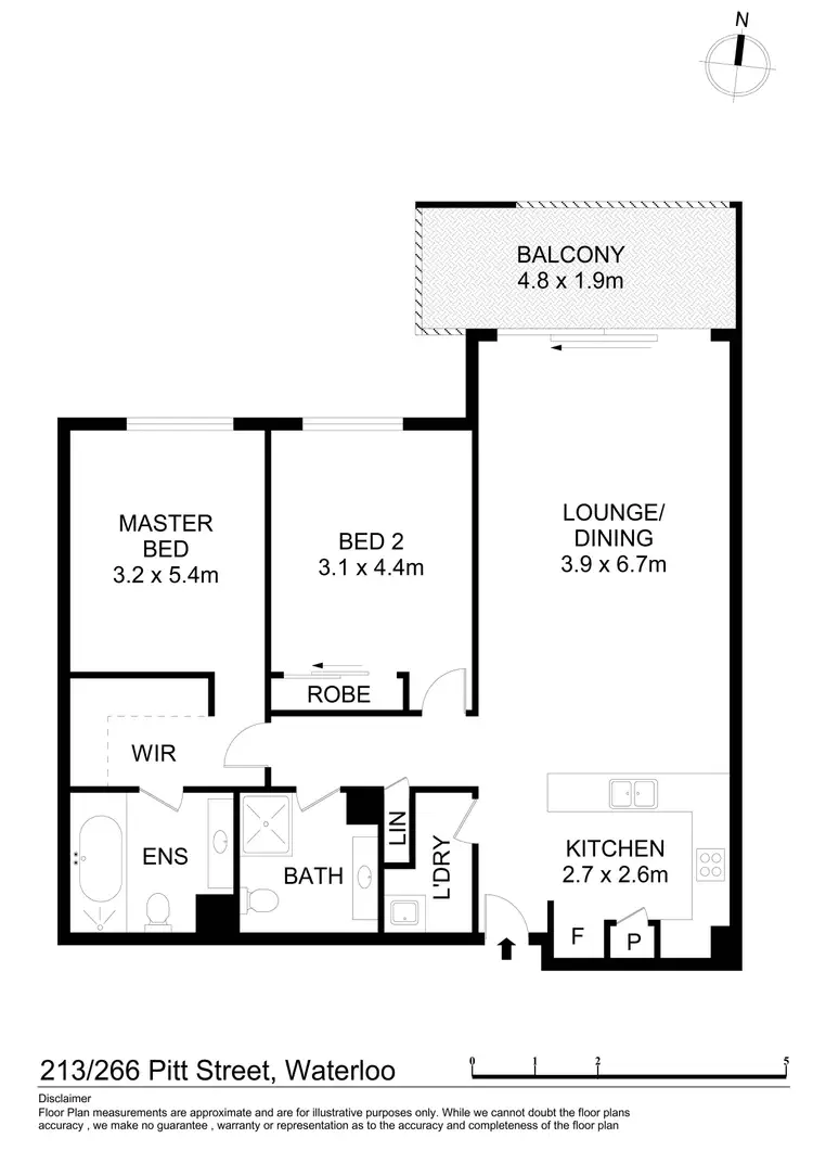Floorplan of Homely apartment listing, 213/266 Pitt Street, Waterloo NSW 2017