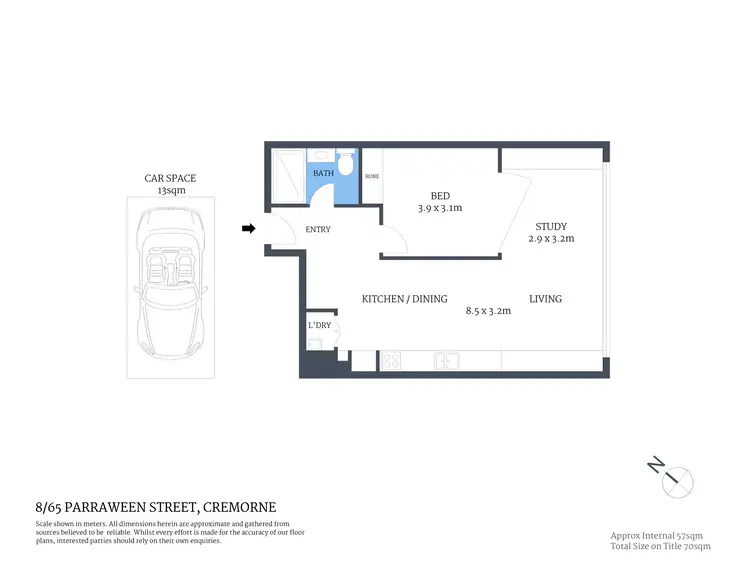 Floorplan of Homely apartment listing, 8/65 Parraween Street, Cremorne NSW 2090
