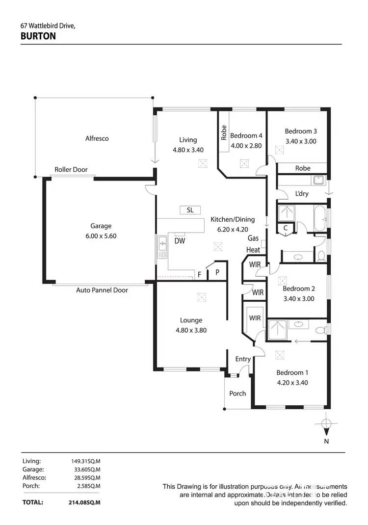 Floorplan of Homely house listing, 67 Wattlebird Drive, Burton SA 5110