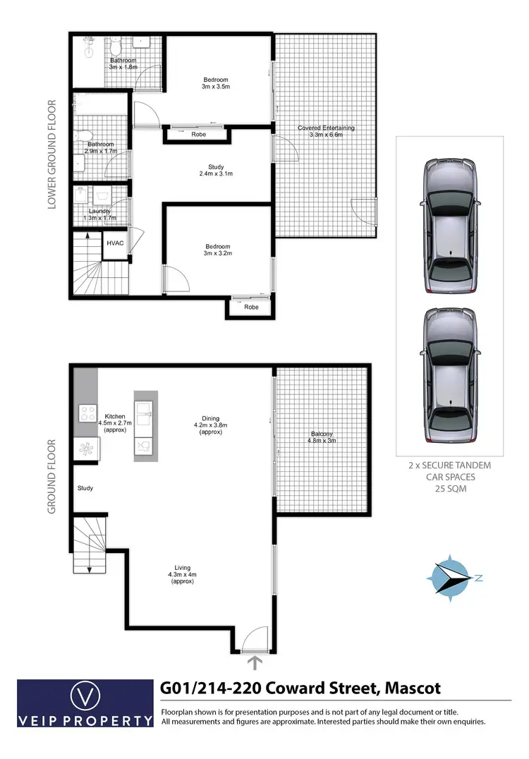Floorplan of Homely unit listing, G01/220 Coward Street, Mascot NSW 2020