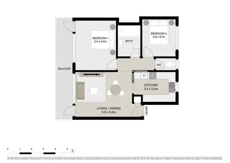 Floorplan of Homely apartment listing, 6C/40 Cope Street, Lane Cove NSW 2066