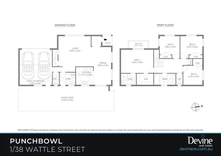 Floorplan of Homely townhouse listing, 1/38 Wattle Street, Punchbowl NSW 2196