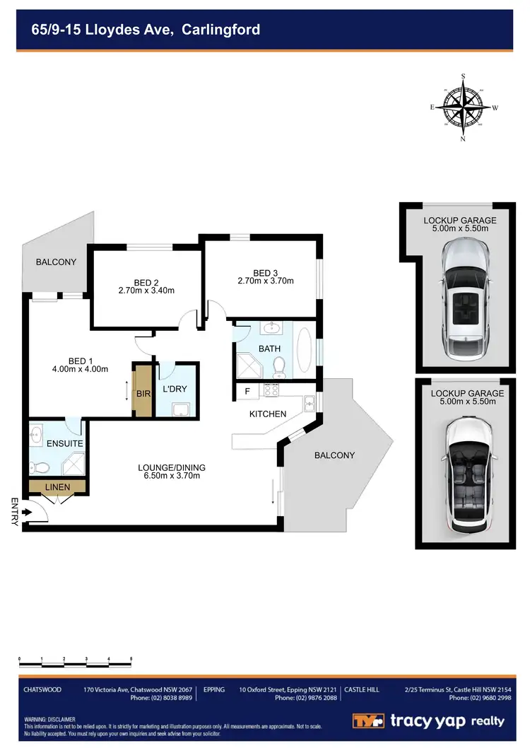 Floorplan of Homely apartment listing, 65/9-15 Lloyds Avenue, Carlingford NSW 2118