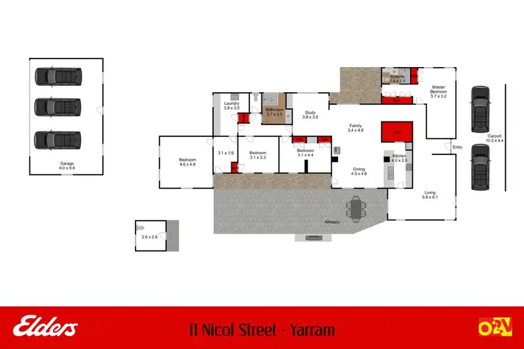 Floorplan of Homely house listing, 11 Nicol Street, Yarram VIC 3971