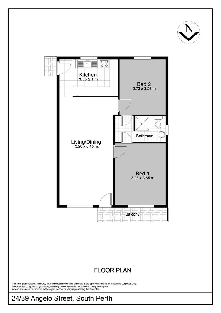 Floorplan of Homely unit listing, 24/39 Angelo Street, South Perth WA 6151