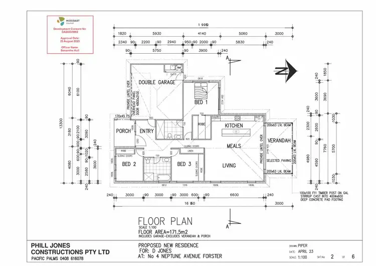 Floorplan of Homely land listing, 4 Neptune Avenue, Forster NSW 2428
