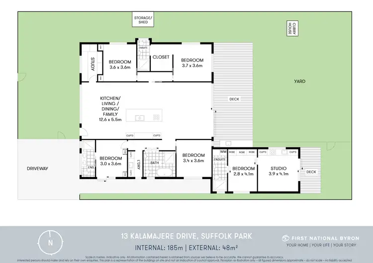 Floorplan of Homely house listing, 13 Kalemajere Drive, Suffolk Park NSW 2481