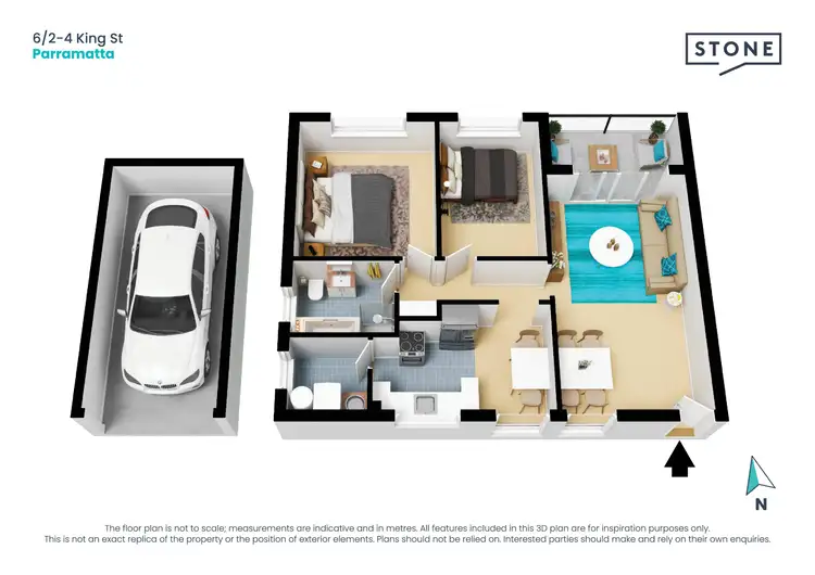 Floorplan of Homely apartment listing, 6/2-4 King Street, Parramatta NSW 2150