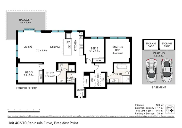 Floorplan of Homely apartment listing, 403/10 Peninsula Drive, Breakfast Point NSW 2137