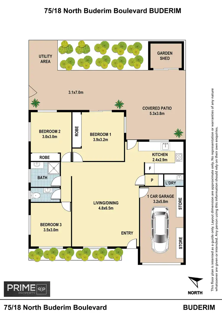 Floorplan of Homely unit listing, 75/18 North Buderim Boulevard, Buderim QLD 4556