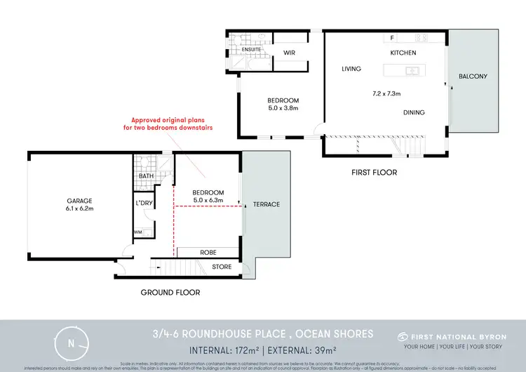 Floorplan of Homely house listing, 3/4-6 Roundhouse Place, Ocean Shores NSW 2483