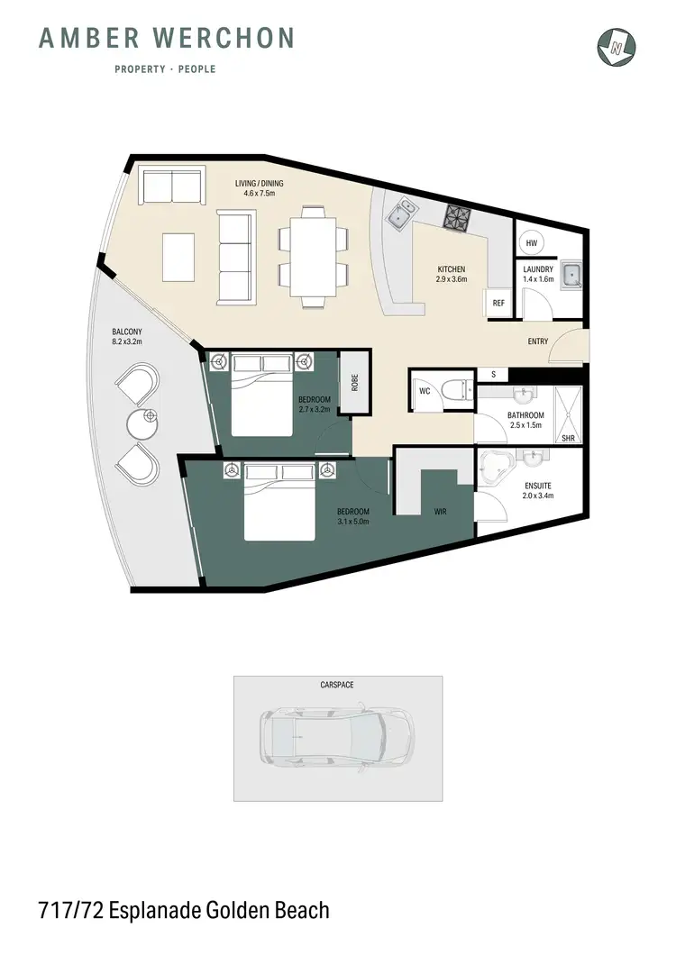 Floorplan of Homely unit listing, 717/72 The Esplanade, Golden Beach QLD 4551
