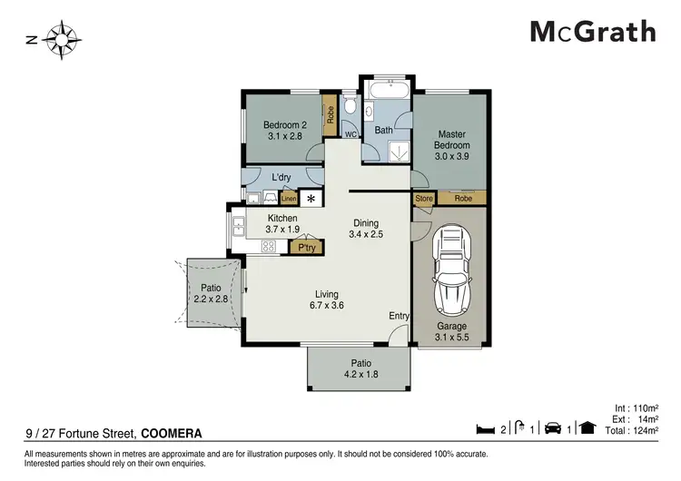 Floorplan of Homely villa listing, 9/27 Fortune Street, Coomera QLD 4209