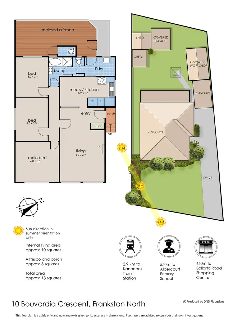 Floorplan of Homely house listing, 10 Bouvardia Crescent, Frankston North VIC 3200