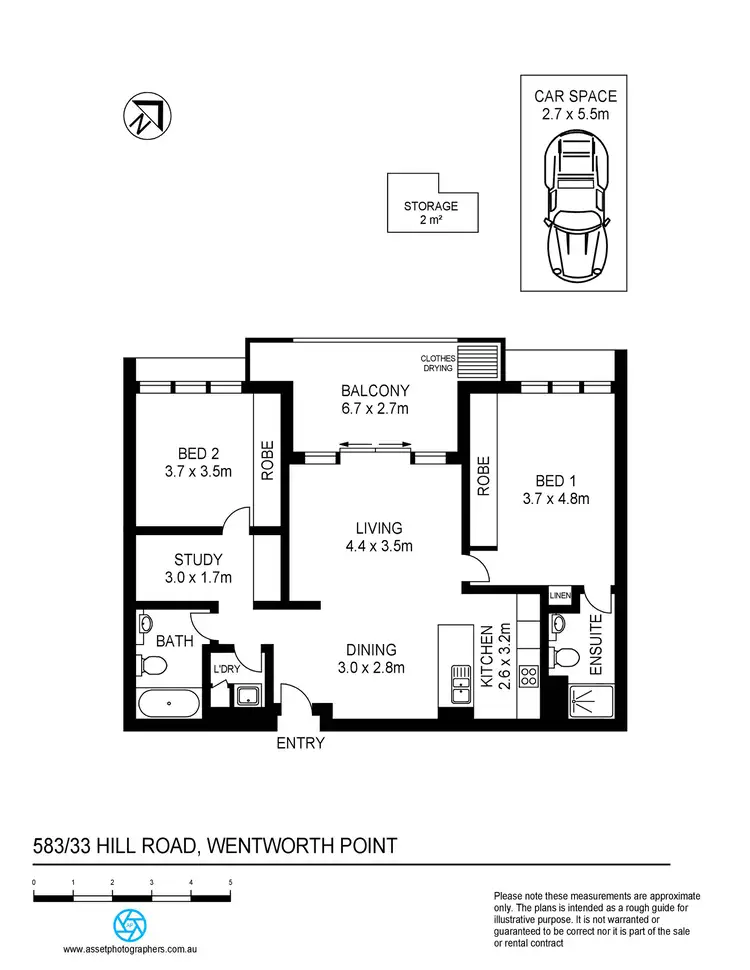 Floorplan of Homely apartment listing, 583/33 Hill Road, Wentworth Point NSW 2127