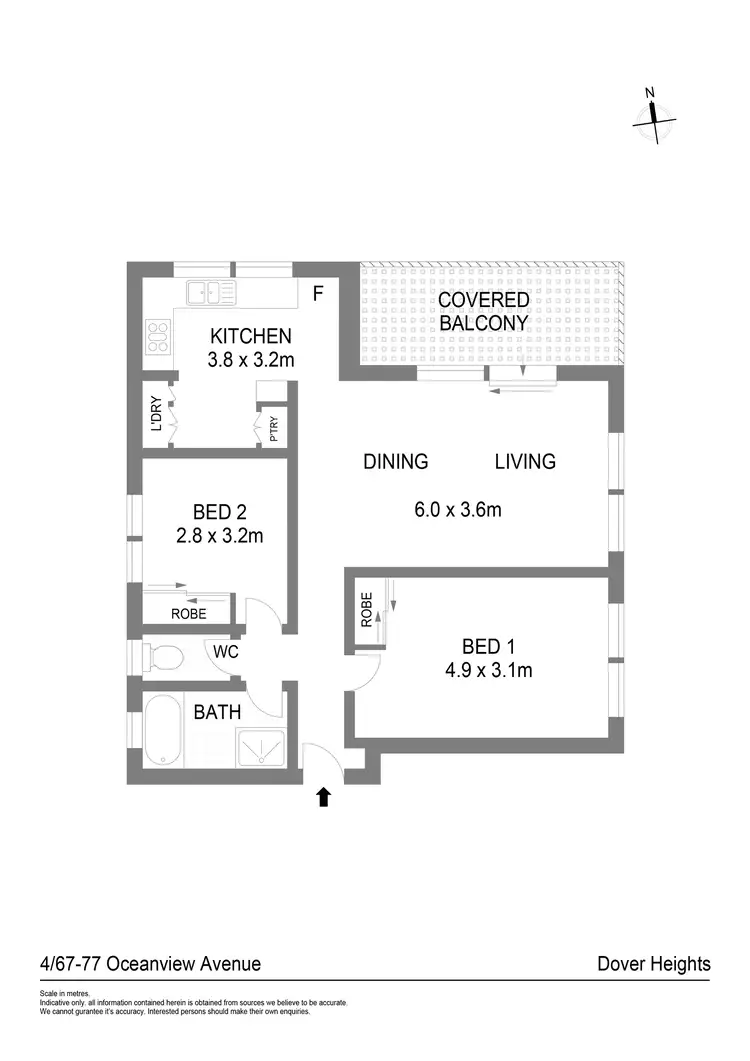 Floorplan of Homely apartment listing, 4/67-77 Oceanview Avenue, Dover Heights NSW 2030