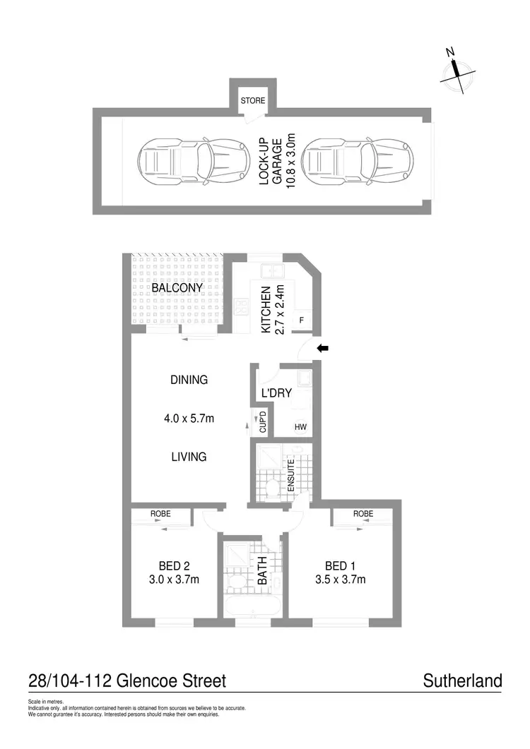 Floorplan of Homely apartment listing, 28/104-112 Glencoe Street, Sutherland NSW 2232